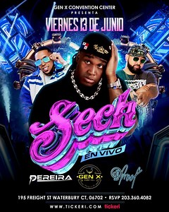 Sech en concierto live / Gen x in Waterbury - Tickets 2025-06-13 | 195 Freight St