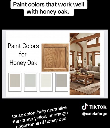 Transform your space by pairing these 10 perfect paint colors with honey oak! From warm neutrals to calming grays, these shades will update your home while complementing the natural wood tones. #HomeDecor #PaintColors #HoneyOak #CapCut
