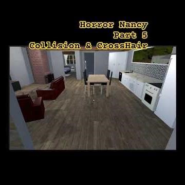 My GameDev Horror Nancy Part 5: Collision and add crosshair #gamedev #horror #gaming #3dgame