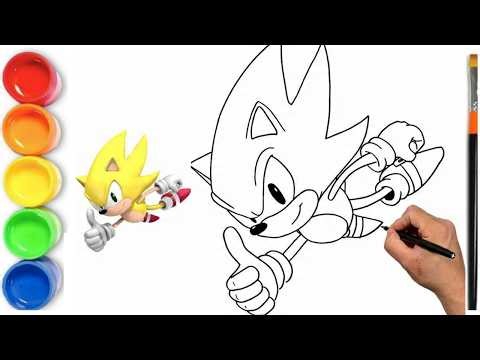 How to draw Super Sonic Step By Step