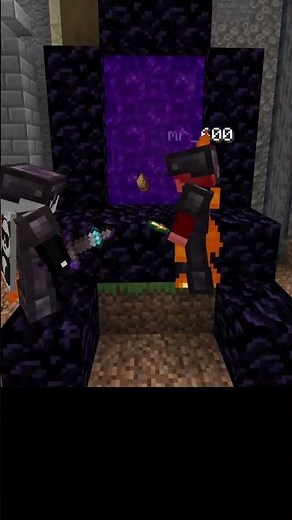Nether Portal Trap #minecraft #minecraftgameplay #gaming #minecraftgaming #funny #trap