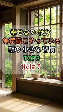 🌸 Top 3 small morning habits that happy 70-year-olds "do unconsciously" ✨