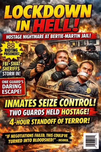 TWO GUARDS HELD CAPTIVE AS MULTI‑AGENCY LOCKDOWN SLAMS BERTIE-MARTIN REGIONAL DETENTION CENTER By Bridgett Nesbit BERTIE COUNTY, N.C. At 5:00 AM, the Bertie-Martin Regional Detention Center went from routine lockdown to full‑blown crisis in seconds. In a calculated, predawn strike, inmates overtook parts of the 90-bed facility, launching a high-stakes hostage standoff that sent law enforcement racing in from every direction. The jail was housing 88 inmates at the time, though officials haven’t c