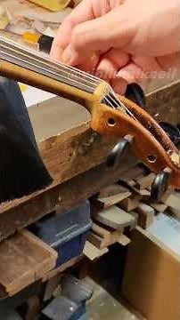 🎻 "Crafting & Restoring a Violin Neck 🎻–Master Luthier's Incredible Work! 🔥" #ویولن #violin #wood
