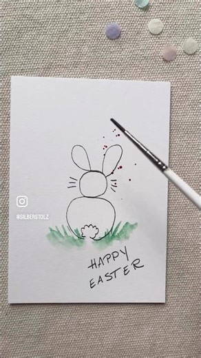 💛How to easily draw a minimalist Easter card - inspiration on my website.