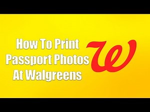 How To Print Passport Photos At Walgreens
