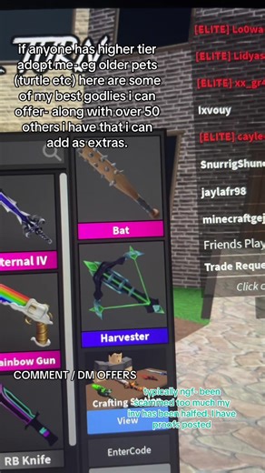 cross trading mm2 and adopt me on TikTok