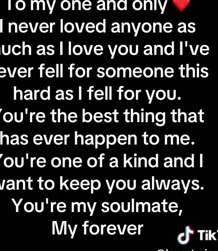 To my one and only — love message and vows