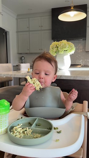 Baby Led Weaning: Trying Curry Chicken Salad for the First Time