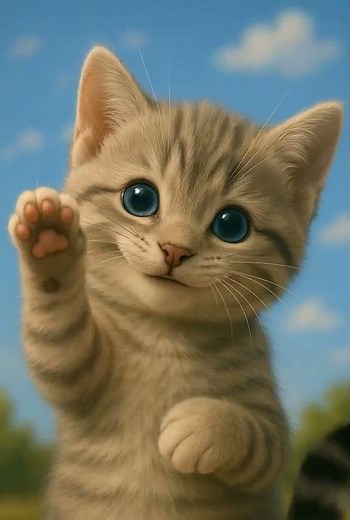 Cutest Goodbye Ever 🐱💖 This Animated Cat Will Melt Your Heart #shorts