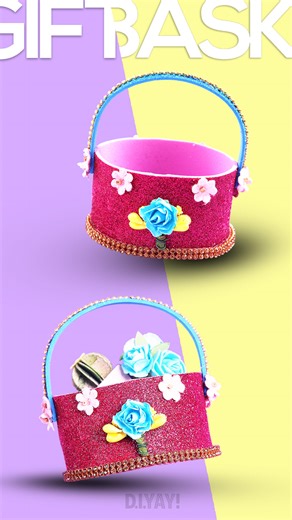 42K views · 270 reactions | DIY Glitter Gift Basket #diy #diyvideos #DIYCrafts #diytutorial #DIYCrafts #giftideas #giftbaskets #gifts #foamsheetcraft #crafting #craftideas #crafts #handmadegifts #howto #tutorial | D.I.Yay | Facebook