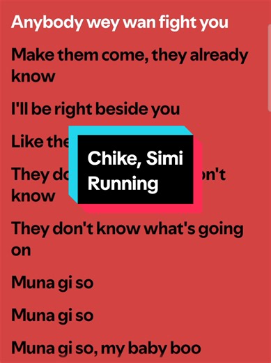 Running to You - Chike & Simi Lyrics