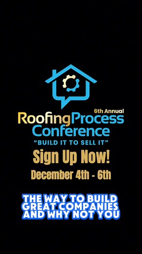 Attention Roofers!  Join us at the Roofing Process Conference,...