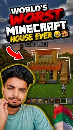 World's Worst Minecraft House Ever 😂🏚️