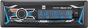 Dual Electronics XRM69RGB | 12 Character LCD Single DIN Car Stereo | RGB Custom Colors | Push to Talk Assistant | Bluetooth Hands Free Calling Music Streaming | AM/FM | USB Playback & Charging