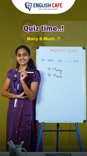 4K views · 453 reactions | Quiz time! Much & Many.? | English Cafe...