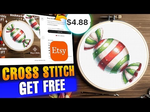 Cross Stitch Pattern N 19 – Christmas Candy Art | Festive Holiday Stitching Design