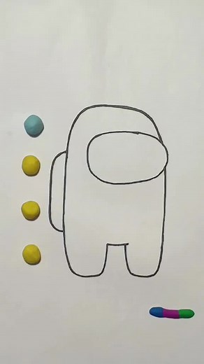 Drawing an Among Us Character Step-by-Step