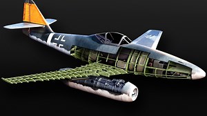 Inside the Me-262 jet fighter