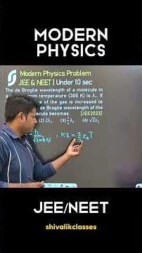 JEE/NEET Modern Physics | de Broglie Wavelength Question Solved in Under 10 Seconds | JEE 2023 PYQ