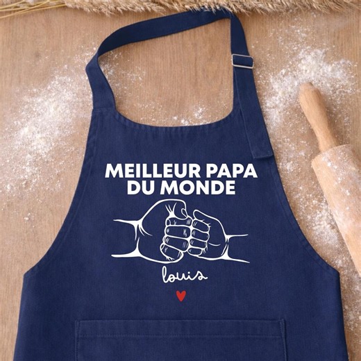 Personalized Best Dad in the World Apron – Adult Cotton Apron – Gift for Dad, Stepdad, Grandpa, Godfather – Father's Day – BBQ Kitchen - Etsy