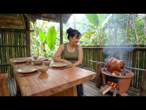 Full Video: 3 Days Solo Forest Trip, Amazing Bushcraft Skills, DIY Tree Shelter