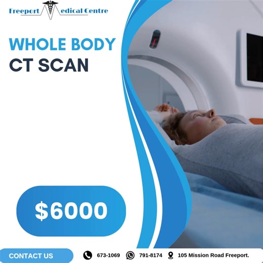 ✅ Get a complete picture of your health! Our Full Body CT Scan helps detect early signs of illness — even before symptoms appear. Because prevention is always better than cure. 💪 📍Available at Freeport Medical Centre 📞 Call us today to book your scan! | Freeport Medical Centre
