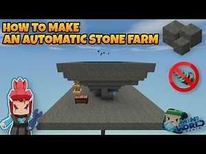 How to Make an Automatic Stone Farm | Mini World Creata | Tutorial