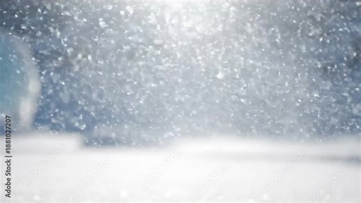 Sunbeam illuminating drifting diamond dust A scene where a strong, golden sunbeam cuts through the crisp winter air, brightly illuminating the suspended ice crystals as they slowly drift and twinkle.