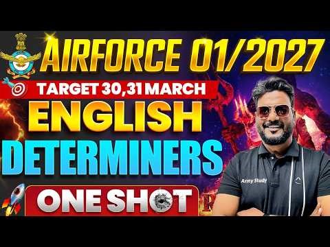 Airforce 01/2027 | Airforce Determiners Class 2026 | airforce Determiners Practice Class 2026