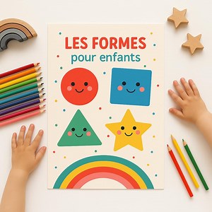French Shapes Learning Booklet for Kids | Printable Geometry Flashcards in French | Educational Activity PDF A4 - Letter - Etsy