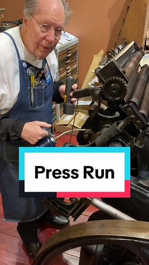 This new trend but make it letterpress printing with a 120 year old printing press at the Sacramento History Museum. #SacHistoryMuseum #museumtok #printing #letterpress