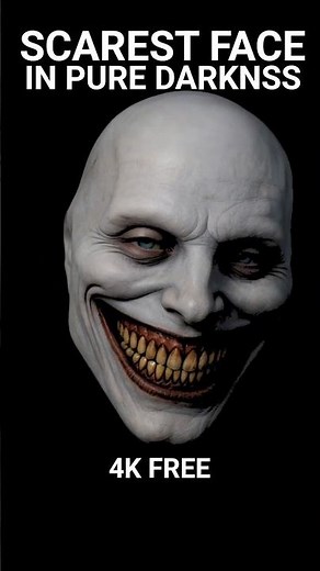 SCARIEST Horror Face in Pure Darkness 😨 | 18s Seamless Loop (4K)