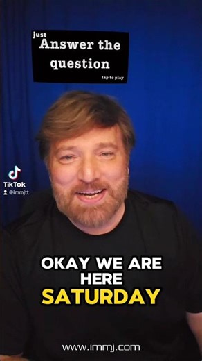 #SaturdayQuestion Having a little fun on the weekend with a random question generator. www.immj.com