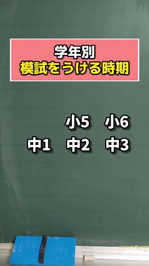学年別模試を受ける時期 #模試を受ける時期 #模試 #塾 #塾の先生