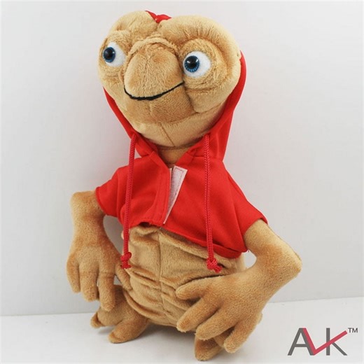 ET Extra Terrestrial Alien Soft Stuffed Plush Doll with Hoodie Anime Cartoon Collection Toy Red Grey Approx 28cm/11" - Walmart.ca