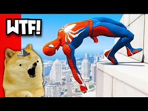SPIDERMAN vs THE WORLD'S HIGHEST FALL 💣 - Games with Cheems