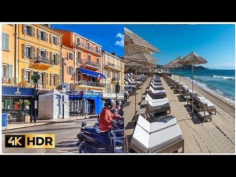 Saint Tropez & Pampelonne Beach Walking Tour 4K Ultra HD footage