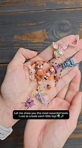 What's in My Master Kit? Part 1. Hi! My name is Nansy, and I crochet teeny-tiny amigurumi! Let me show you the most essential tools I use to create each little toy! 🧶✨ 1. Sharp manicure scissors ✂️ 2. Fine tweezers for the tiniest details ✨ 3. Round-nose pliers to grab the needle when sewing parts together 🔄 4. Most importantly – my crochet hooks! I use thin hooks from the Japanese brand Clover. I also have this fine Tulip hook. But my favorites are these ones – they are a few years old and st