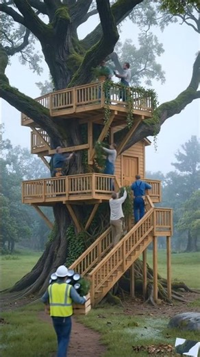 I Built a Magical Treehouse in the Middle of a Giant Tree 🌳✨ (Unreal Transformation)