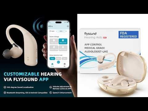 FLYSOUND Nature Pro OTC Hearing Aids with Bluetooth & Auracast for Seniors & Adults