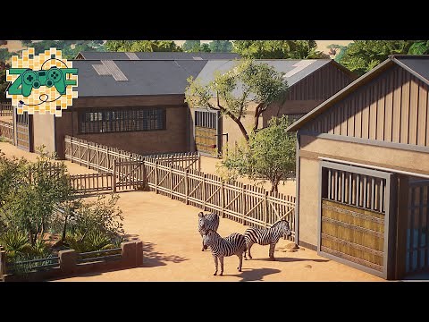 Zebra and Gazelle Backstage Area | Planet Zoo Speed Build | Limpopo EP7