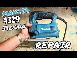 Repairing a Makita 4329 Jigsaw that's cutting very slowly. How to change the guide wheel.