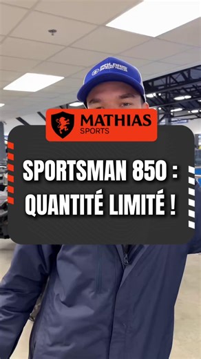 9.8K views · 29 reactions | Il nous reste seulement 4 Sportsman 850 chez Mathias Sports! Et en plus, au meilleur prix du Québec!  T’attends quoi? Ta machine t’attend chez nous! #MathiasSports #Sportsman850 #Polaris | Mathias Sports | Facebook
