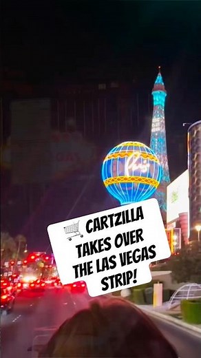 GIANT CartZilla Takes Over the Las Vegas Strip!