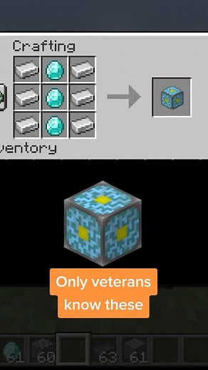 TheMathSquare | Only veterans know these crafting recipes #fyp #minecraft #minecrafttutorial #crafting | Instagram