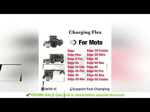 New USB Charging Board Port Dock Flex Cable Connector Microphone For Moto Edge 20 Lite S 30 40 50 Ne