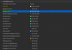 Script Editor Selection Color bug
