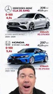 R$380,000: German Luxury or Japanese Roots? #mercedes #cla35 #civic #honda #typer