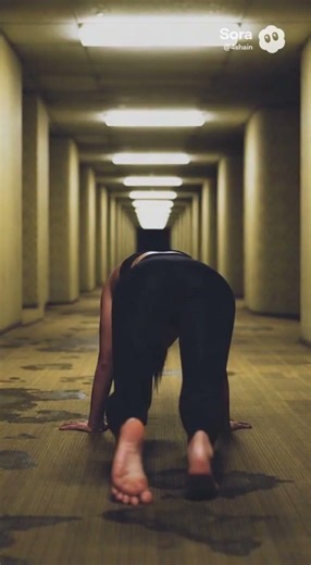 The scariest 14 seconds of yoga. alone in Level 0...💀
